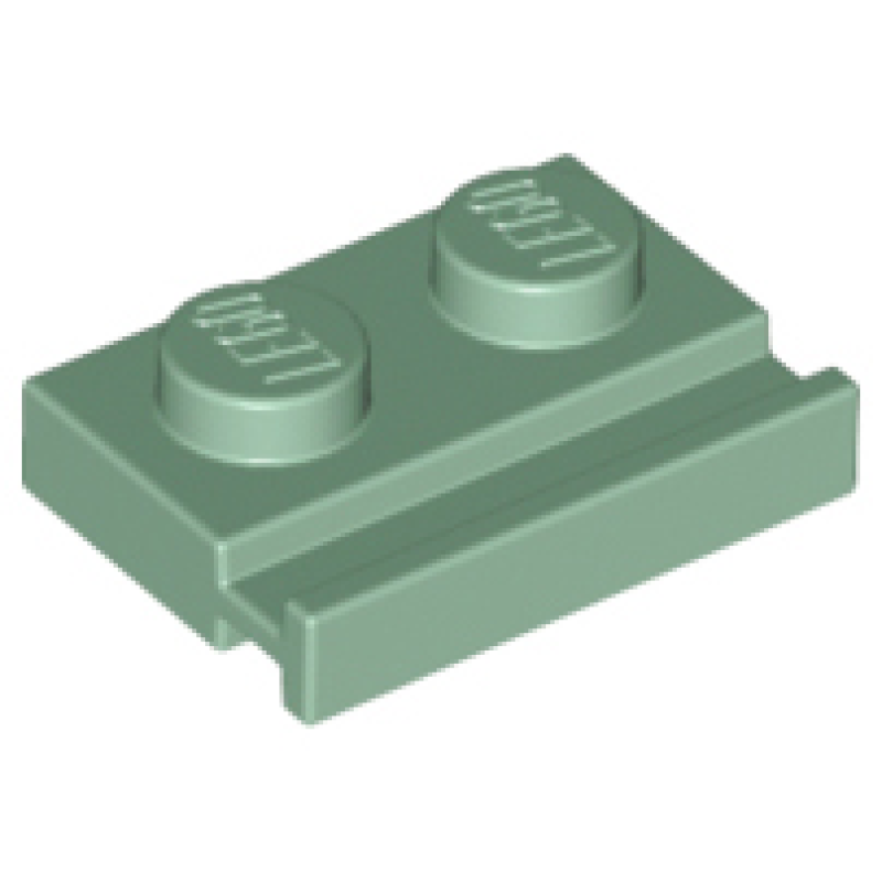 Plaat, Aangepast 1x2 met geleider Sand Green